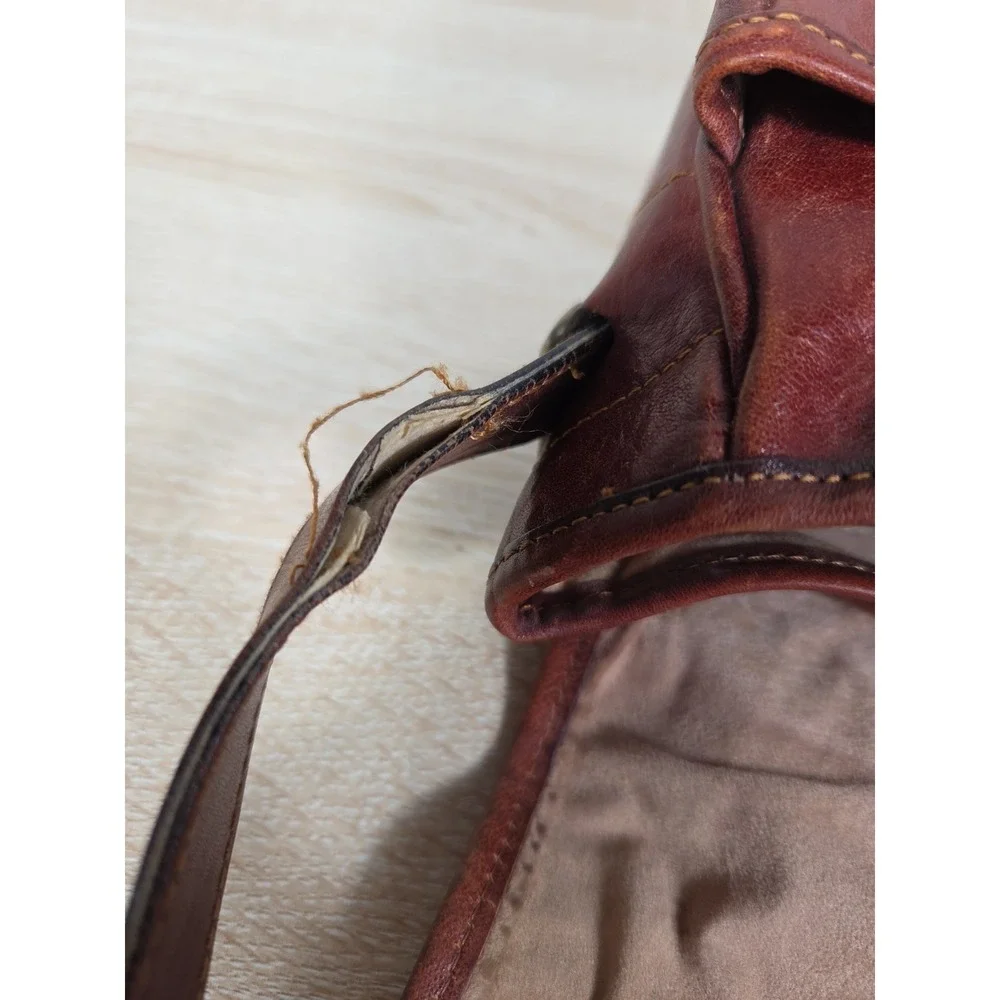Vintage Oroton Leather Messenger Bag Made in Australia Brown Crossbody Satchel